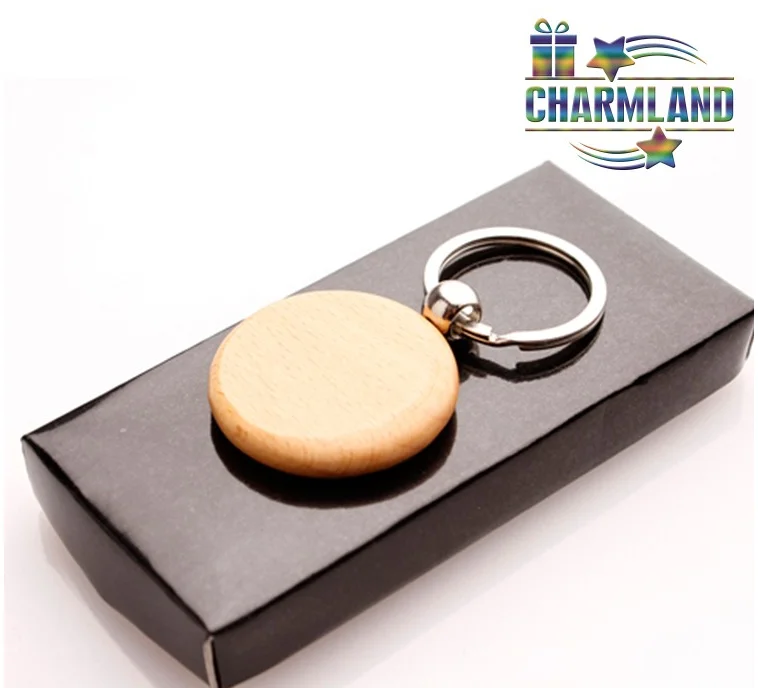 Promotion Personalized Wooden Round Shape Keyring for Book Bag Name Gift(free Engraving)