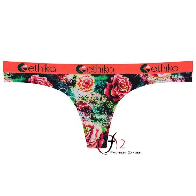 Oem Custom Tight Sexy Women Thongs Floral Print Underwear Mature Women Oem Custom Tight Sexy Women Thongs Floral Print Underwear Mature Women