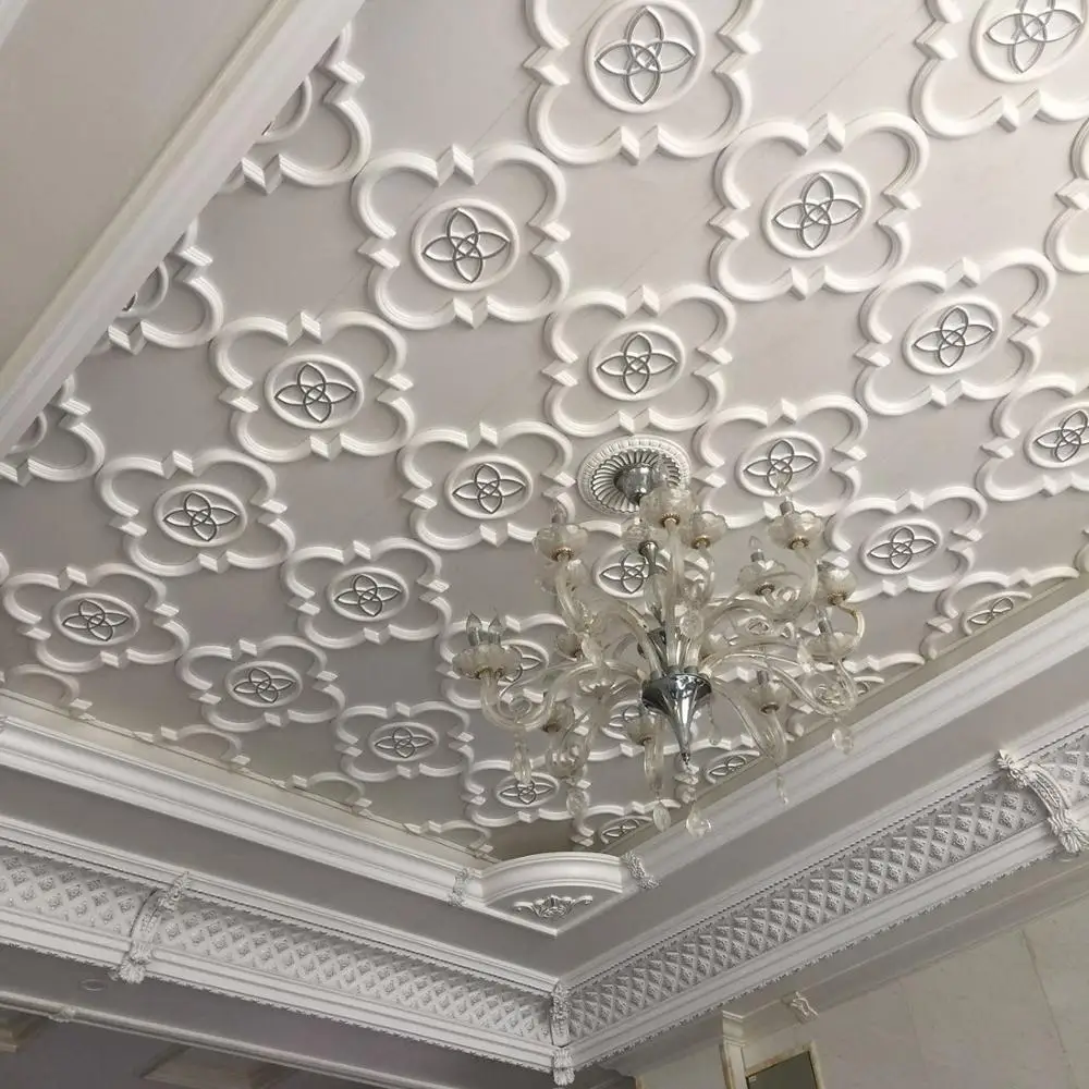 High Quality Interior Villa Low Price New Artistic PU Pop House Ceiling Design Medallion Dome for Hall