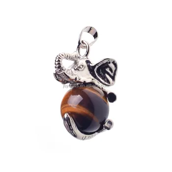 Tiger Eye Stone Pendant Sterling Silver Elephant Necklace And Tiger Eye Stone Pendant Sterling Silver Elephant Necklace And Earrings Key Ring Set