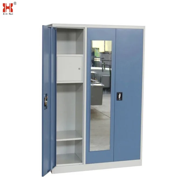 Cheap India High Gloss Metal Almirah Steel Bedroom Detachable Almirah