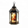 Antique poly santa animation christmas village lantern