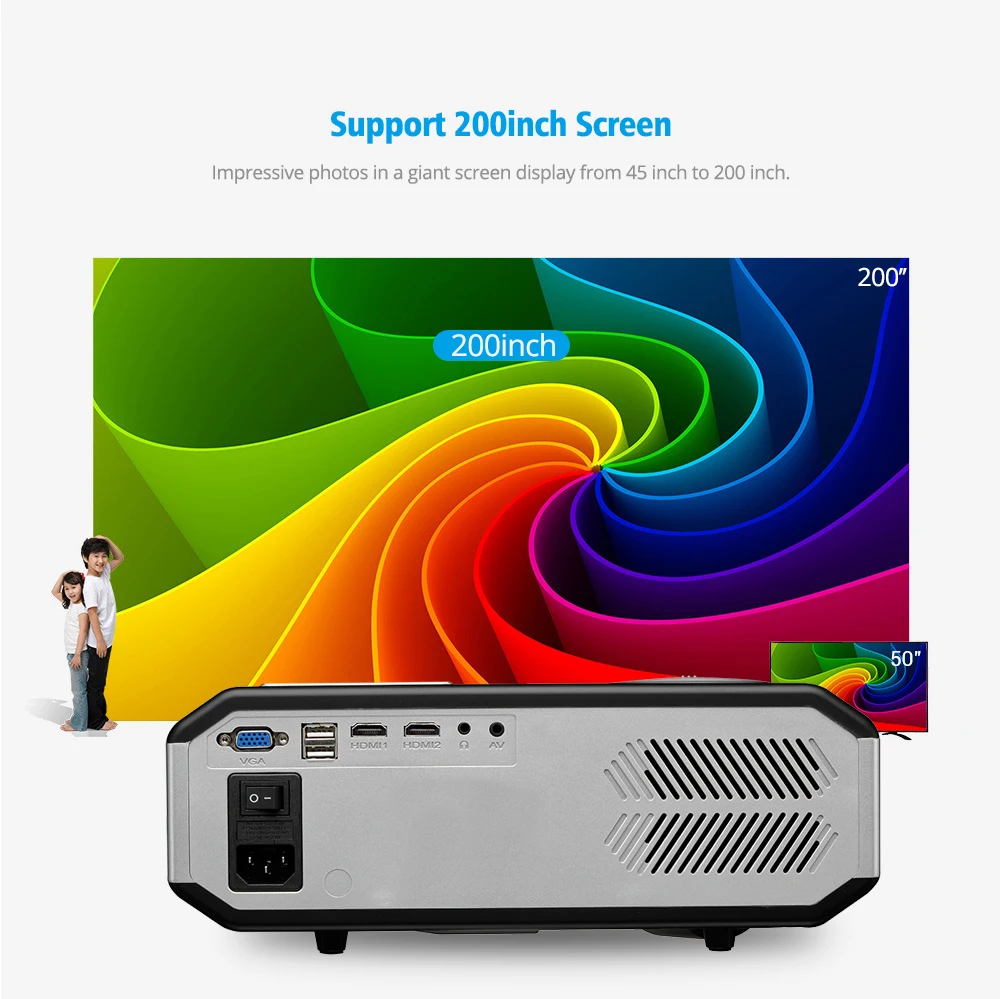 Led Android Projector 3200 Lumens Smart Wifi Projector Video Full Hd