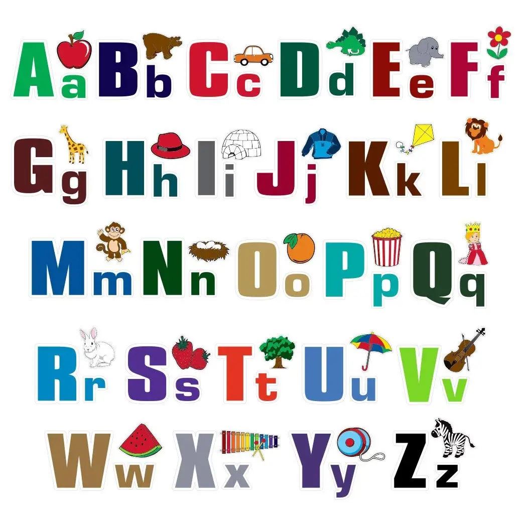 Pro-Tuff Decals A to Z wall stickers Peel and Stick Alphabet ABC Children&a...