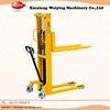 2T 1.6m New Condition hydraulic manual stacker/manual hand stacker/manual platform stacker