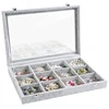 Decorative Antique Light Weight Wood Velvet Organizer Display Storage Jewelry Tray For Jewelry Store