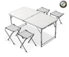 Outdoor Portable Lightweight Folding Camping Picnic Adjustable Dining Table and 4 Chairs
