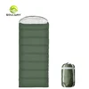 Zhejiang Green Color All Season Skin-friendly Fabric XL Large Size Rectangle Envelope 4 hole hollow fiber sleeping bag