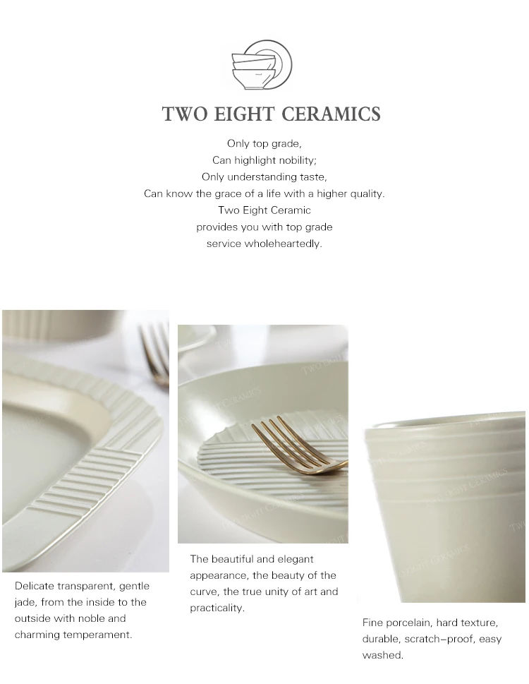 elegant colorful ceramic charger plate Matt dinner dish set