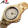Maple Wood Unisex Quartz Watches Men Wrist Private Label reloj OEM with Date Function