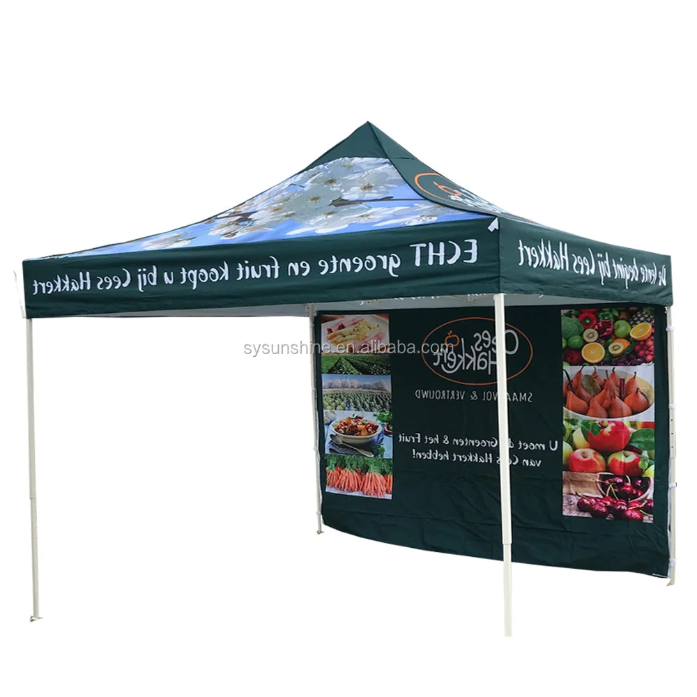 Pop Up Canopy Full Color Custom Print Trade Show Booth Vendor Tent ...