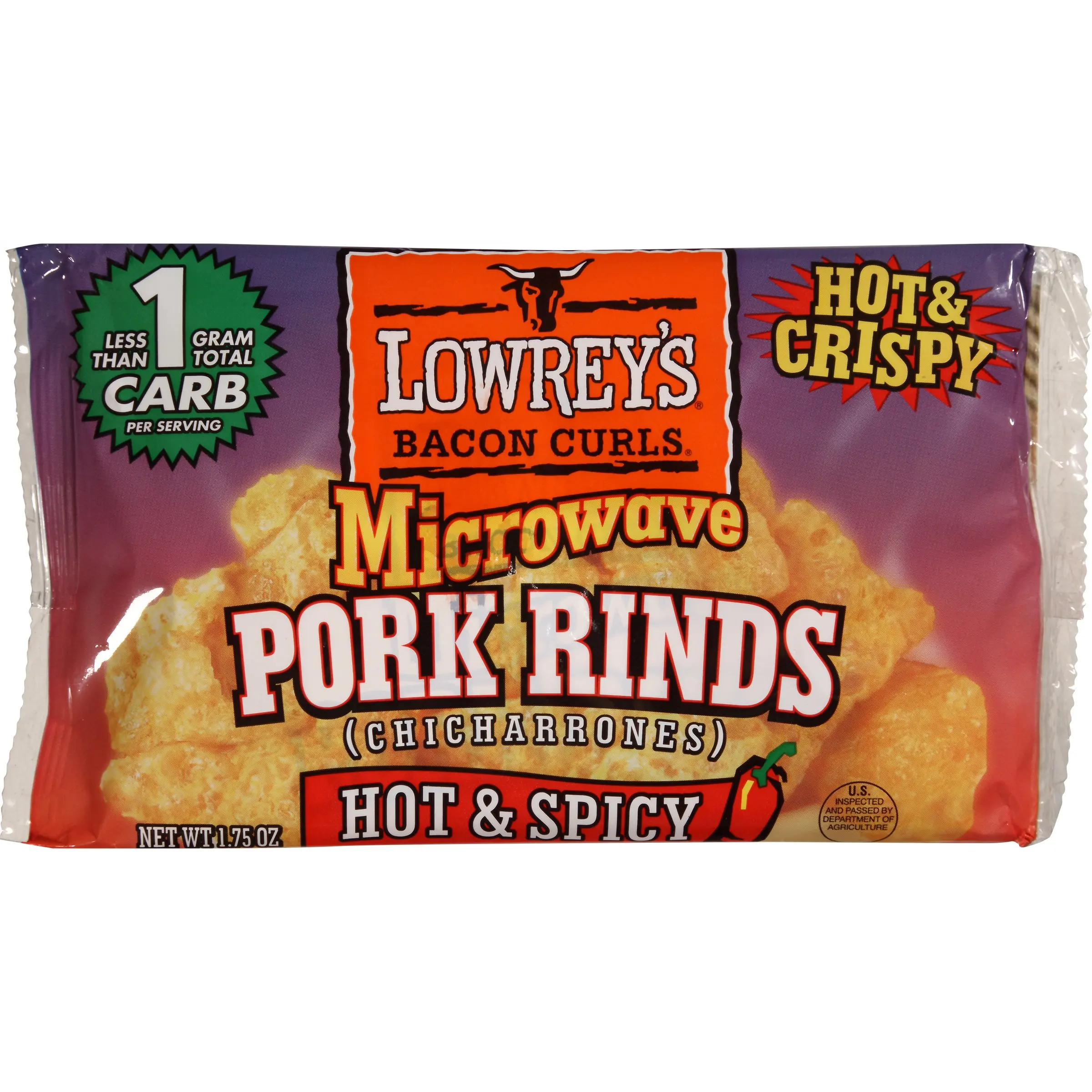 18.99. Lowrey's Bacon Curls Microwave Pork Rinds (Chicharrones), Hot &...