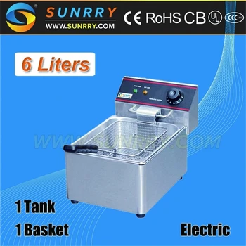 Countertop Single Basket Commercial Deep Fryer Ce Approved