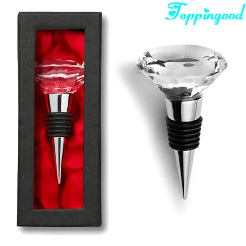 Wholesale Customized K9 Crystal 3d Laser Engraved Wine Bottle Stopper