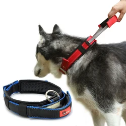 Dog Collar Integrated Short Elastic Dog Leash Reflective Training Collar Quick Control for Police Force Dog Products COLLARS