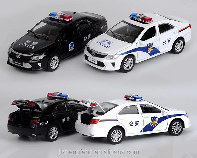 Toyota Camry Police Car Diecast Alloy Model Toy Pull back Car Gifts for Children 