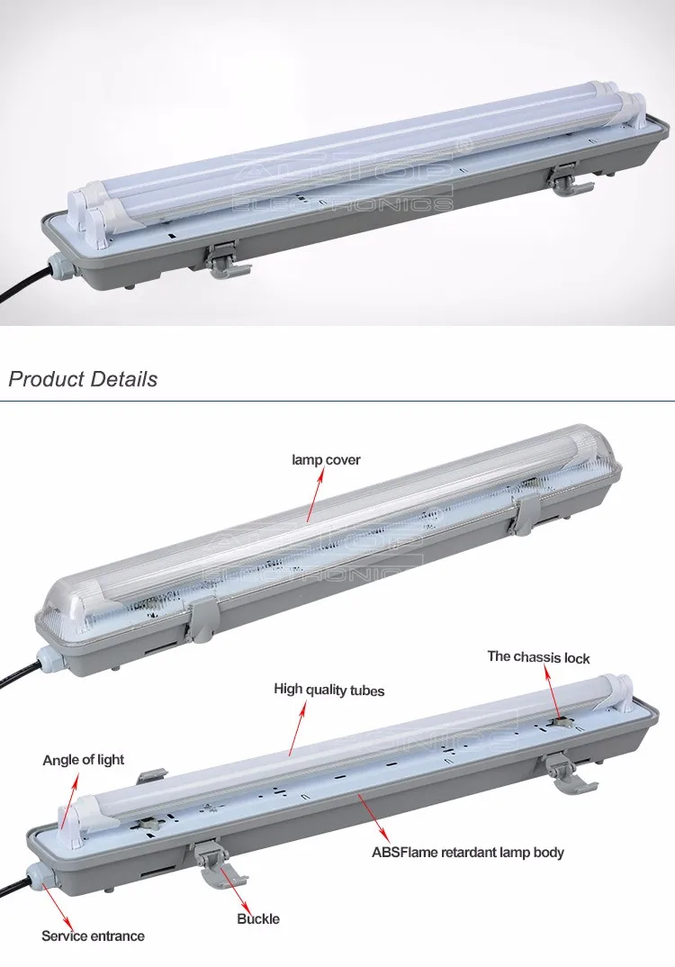 hot sale high lumen new product waterproof 18w led tri-proof light