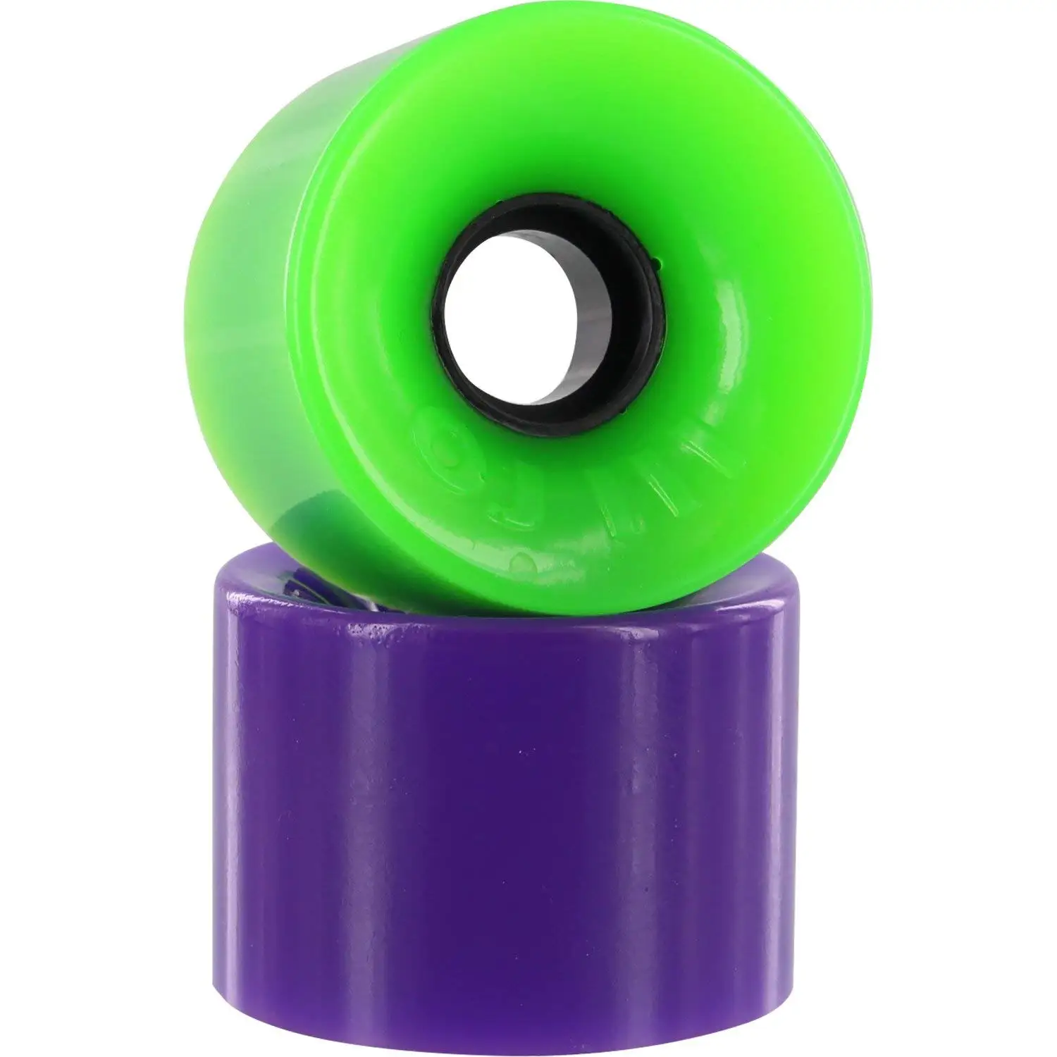 Oj Wheels Hot Juice Green/Purple Combo Longboard Skateboard Wheels - 60mm 78a (Set of 4)