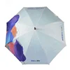 New Launched Logo Print Custom Full Color Sky Blue Strong Windproof Umbrella