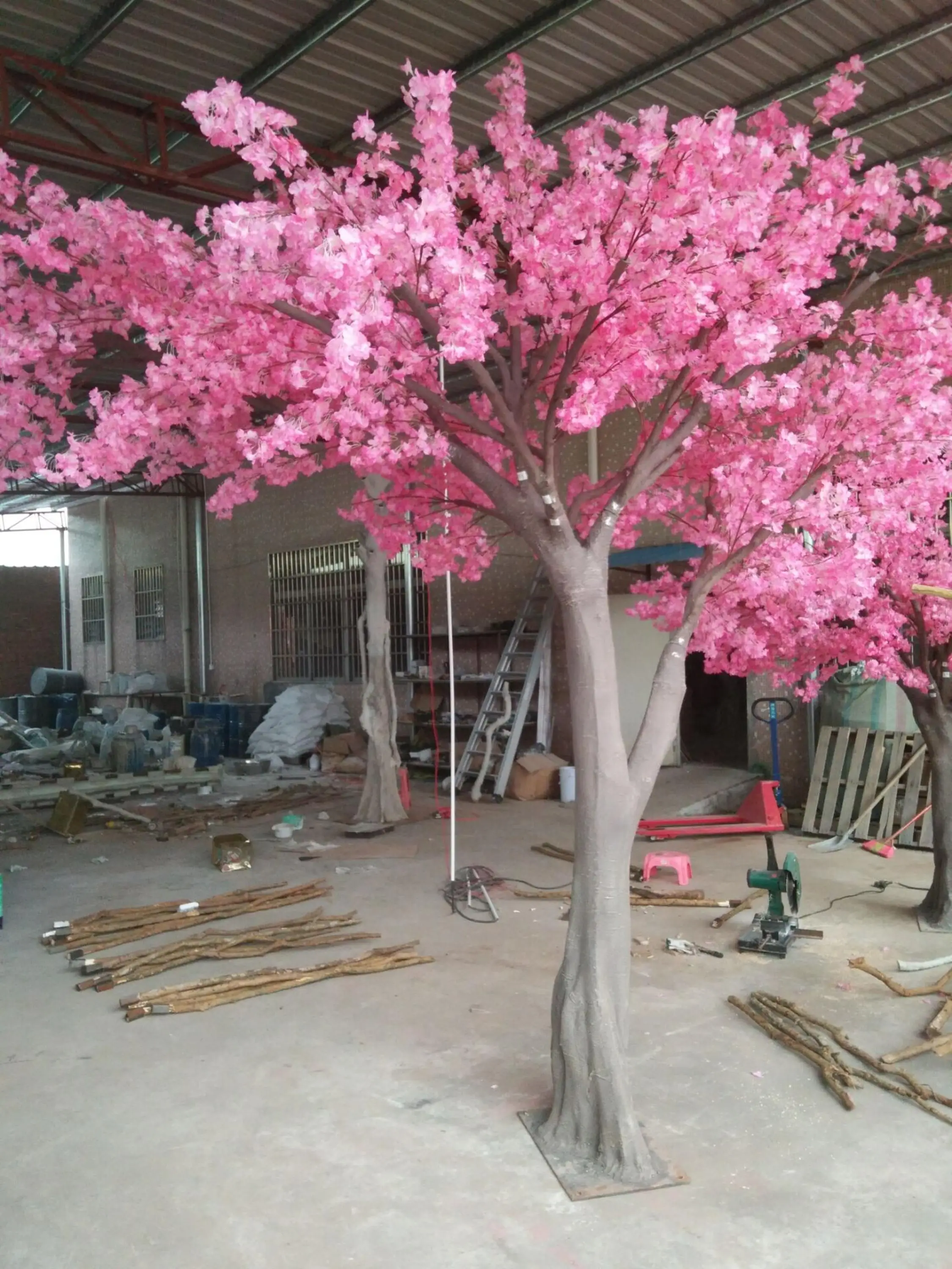 Artificial Cherry Blossom Flower Tree For Indoor Decoration Evergreen