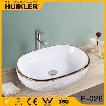 E 026 China Small Size Color Ceramic Bathroom Art Hand Wash Basin E 026 China Small Size Color Ceramic Bathroom Art Hand Wash Basin Golden