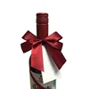 Free Samples Custom dark red colour Wine Gift Bows with Tags