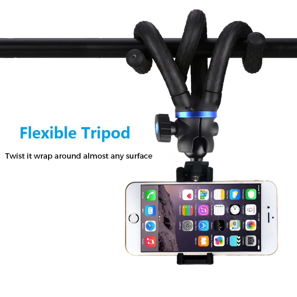 Apexel Phone Tripod Attachment Flexible Waterproof Tripod Mount 360