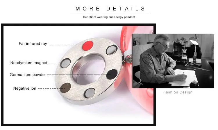 4 in 1 japanese quantum science magnetic energy pendant 