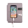 Instock 6000mah Polyester Cover A4 A5 Portfolio with Power Bank Notebook