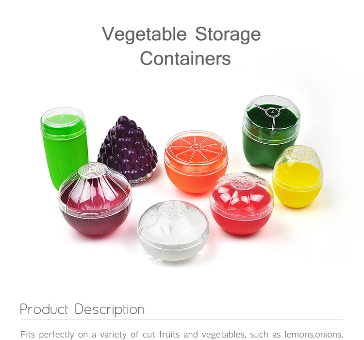 Kitchenware Vegetable & Fruit Shaped Plastic Food Storage Container Set