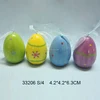 Handmade colorful ceramic easter eggs with rope for hanging