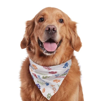 custom printed soft 100% cotton or polyester triangle dog pet