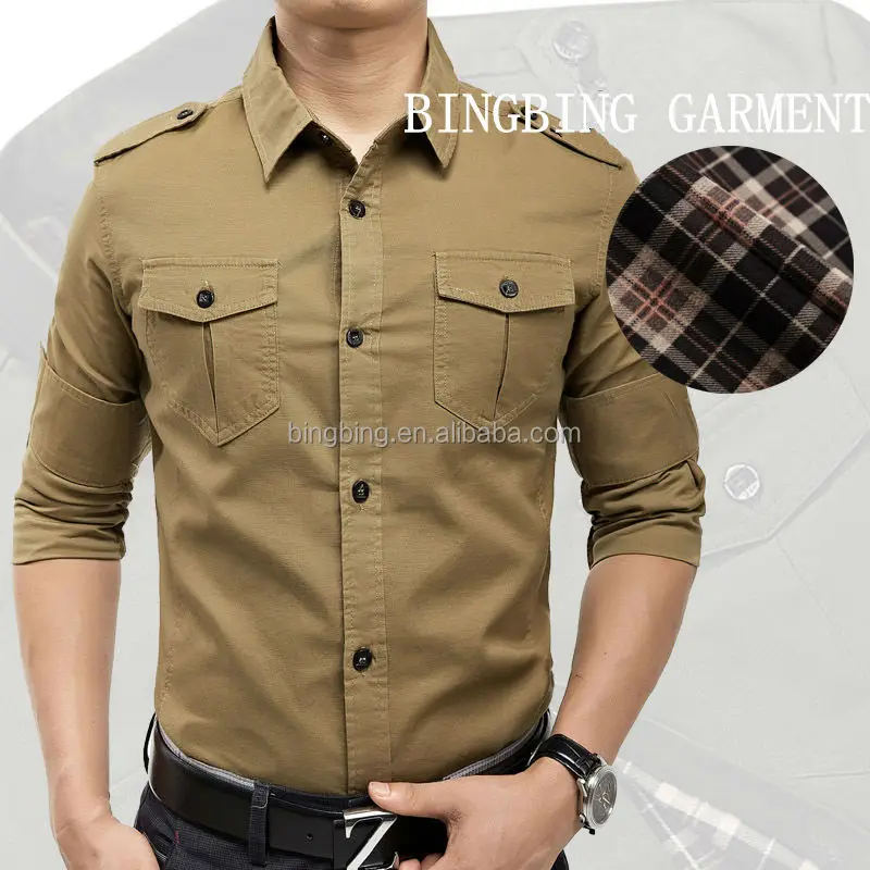 Latest Design For Mens Pilot Shirt Double Epaulets Double Pockets - Buy ...