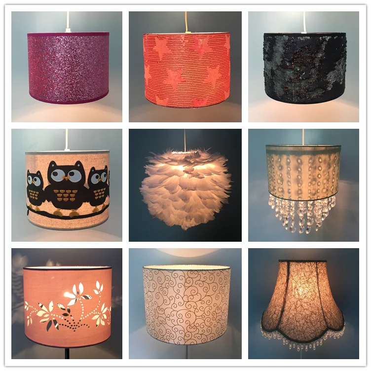 China Suppliers Wholesale Linen Fabric Creamywhite Lampshade Frames