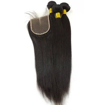 Malaysian Hair With Closure 4x4 5x5 Cuticle Aligned Raw