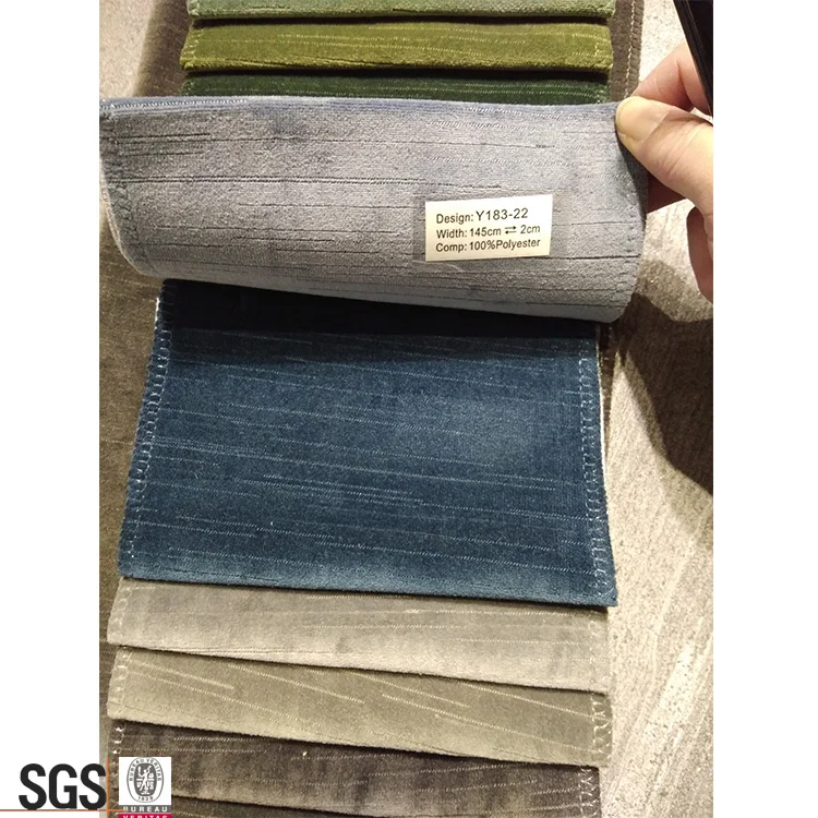 Jes Factory 100 Polyester Furniture Upholstery Jacquard Velvets Fabrics