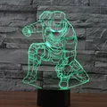 The Avengers Iron Man Deadpool 3D Led tabel lamp flash toy 2016 New SuperHero Batman 7