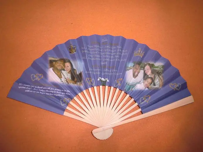 personalized paper folding fan