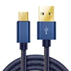 Gold plating USB Micro port FAST Charging cable 2.4A dinim material strong fashion phone charger