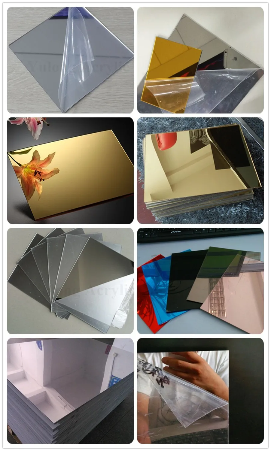 Gold Mirror Acrylic Sheet/plastic Mirror/one Way Acrylic Mirror Buy