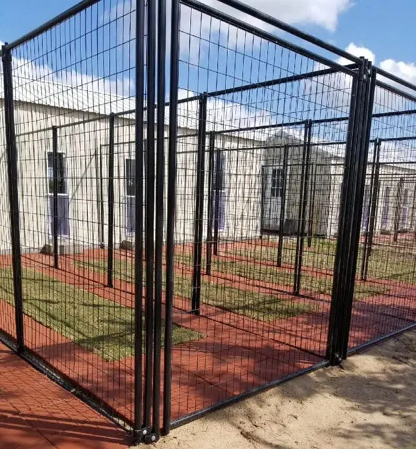 Black Powder Coated 6'h X 5'w Welded Wire Dog Run Kennel Panel With