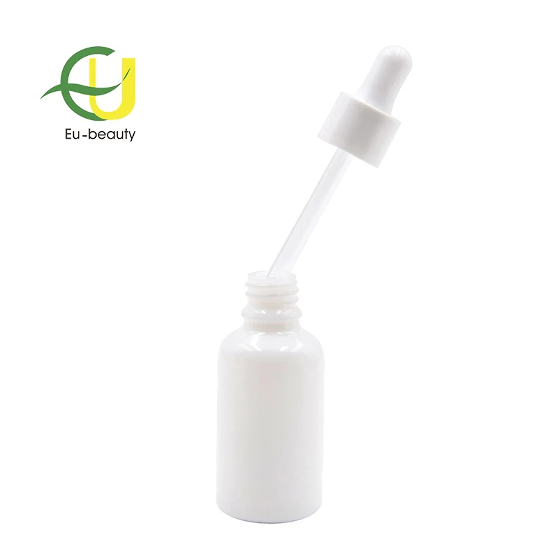 empty smooth dropper white ceramics dropper bottles