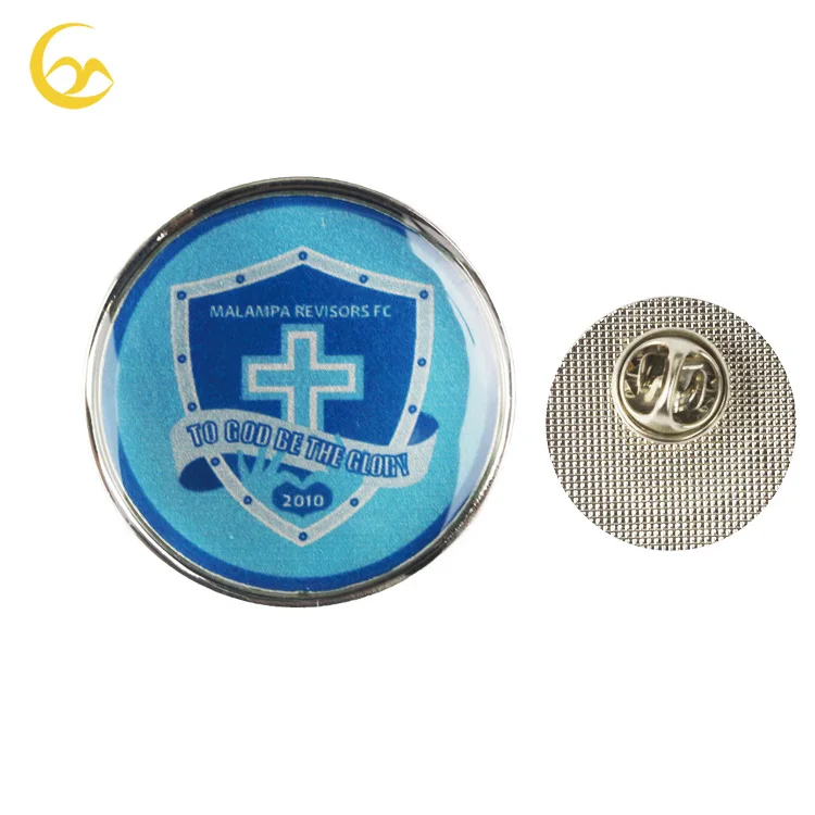 Custom Metal Dome Epoxy Lapel Pins No Minimum Silver Resin Lapel Pin