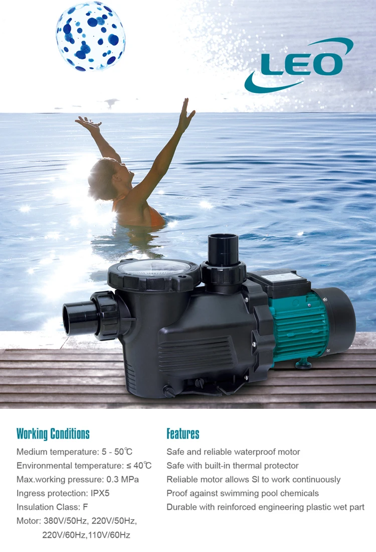 Leo Sand Filter Circulation Pump Electric Swimming Pool Water Pump