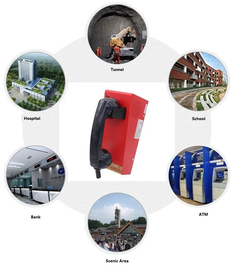 kNTECH Industrial Bank Hotline Phone Public Address System