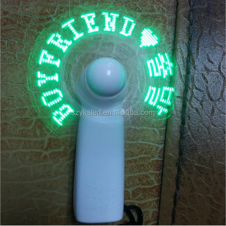 Mini Blower Fan Colorful Custom Printed Light Up Mini Led Fan With ...