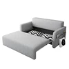 Nordic style simple design multifunctional folding storage fabric 3 seater sofa bed for apartment