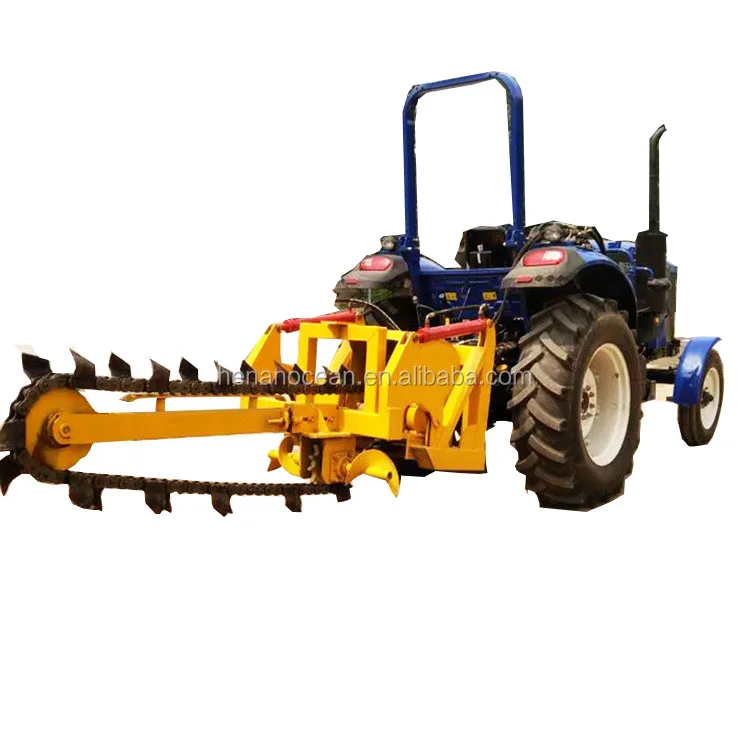 Efficient Chain Tractor Mounted Trencher For Pipeline Construction
