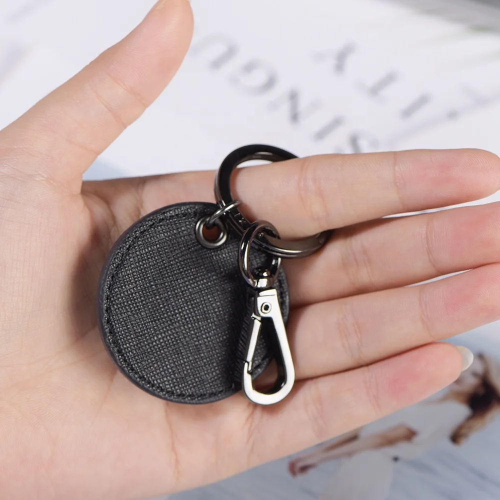 moq 20 pc 真皮圆形钥匙扣闪亮抛光钥匙环直接在线订购