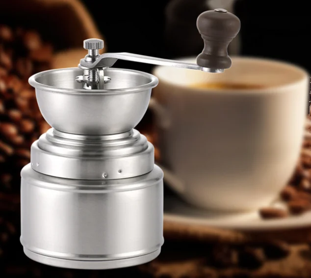 China Supplier Stainless Steel Coffee Bean Mill Grinder Simple Manual